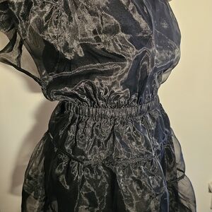 Forever 21 Black Sheer Mini Dress